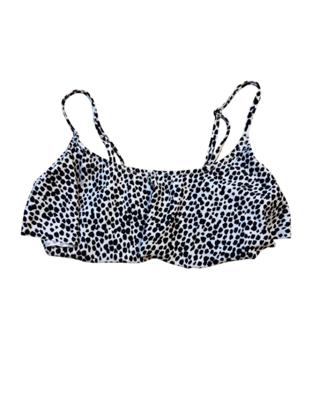 Old Navy Animal Print Ruffle Bikini Top